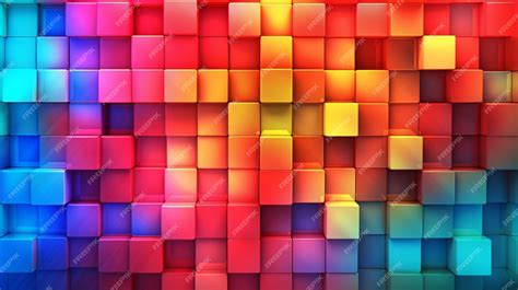 Premium Ai Image A Close Up Of A Colorful Background With Cubes Of