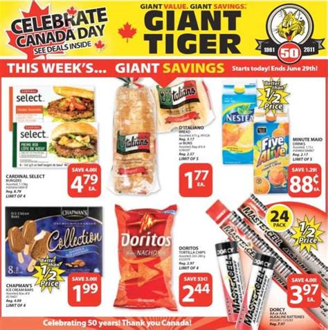 Giant Tiger Canada Day Flyer
