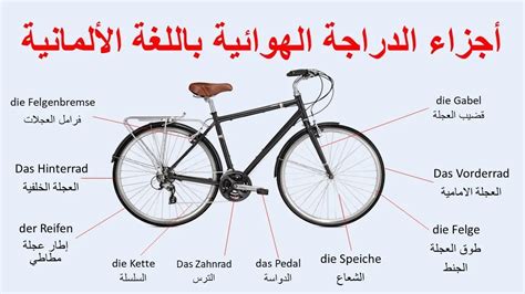 مفردات أجزاء الدراجة الهوائية في اللغة الألمانية تعلم اللغة الألمانية