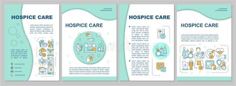 Hospice Care Mint Brochure Template Stock Vector Illustration Of