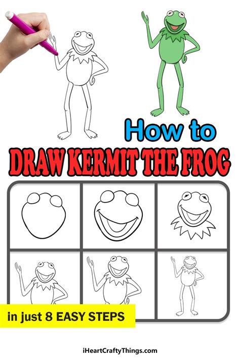 How To Draw Kermit The Frog A Step By Step Guide Drawings Kermit