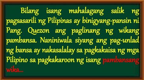 Bilang Mag Aaral Paano Mo Mapaunlad Ang Ating Wikang Pambansa