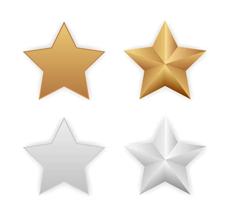 Gold And Silver Metallic Stars 2163320 Vector Art At Vecteezy