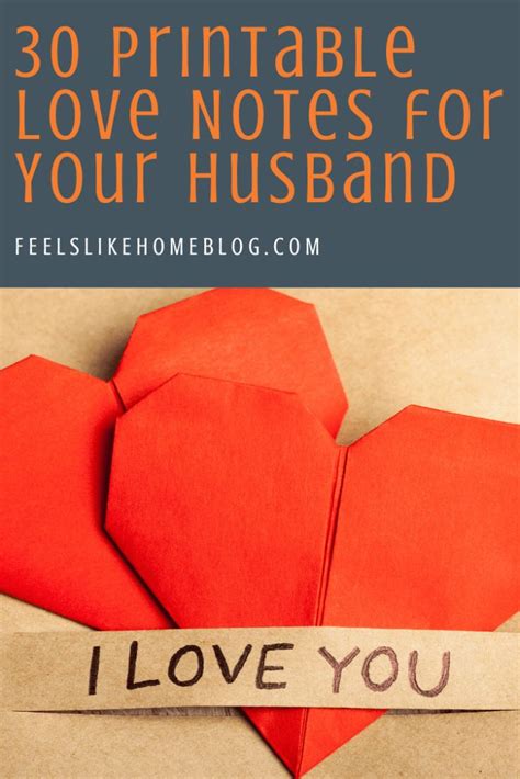 Love Note Challenge With 30 Printable Love Notes For Your Husband In