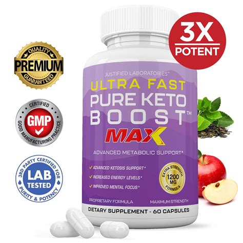 Ultra Fast Pure Keto Boost Max 1200mg Keto Diet Pills Bhb Salts Advanced Ketogenic Supplement