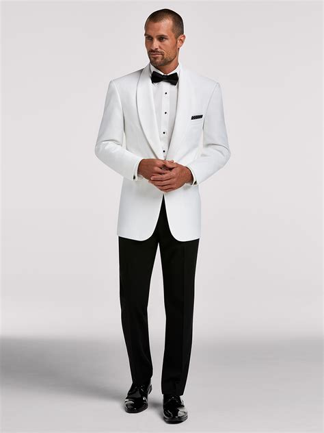 White Dinner Jacket Tux By Joseph And Feiss Tuxedo Rental Moores Clothing