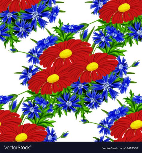 Seamless Flower Pattern Royalty Free Vector Image