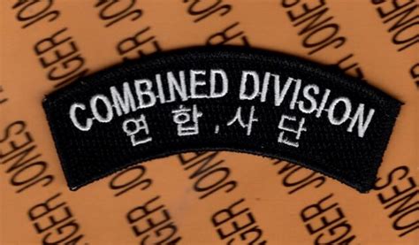 Us Army Rok Korean Army Combined Division Arc Tab Patch Ebay