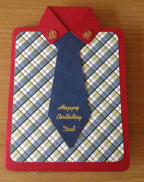 Happy Birthday Dad Handmade Card By Ann Made Masculine Card Shirt