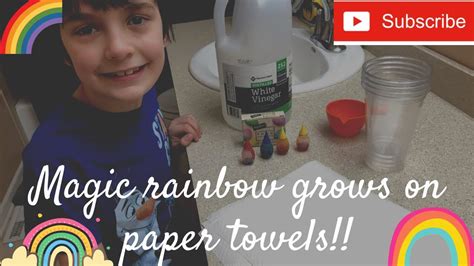 Magic Rainbow Grows On Paper Towels Youtube