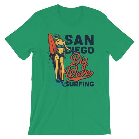 Big Waves San Diego Surfing T Shirt в 2020 г