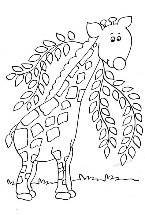 Cute Baby Giraffe Coloring Page For Toddlers Giraffe Coloring Pages