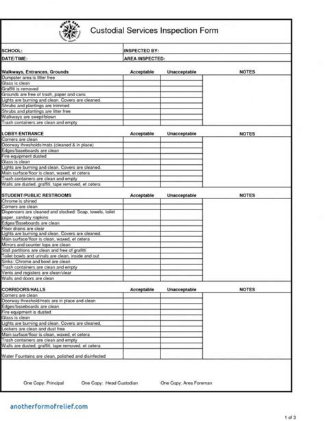 Pest Control Inspection Report Template Professional Template