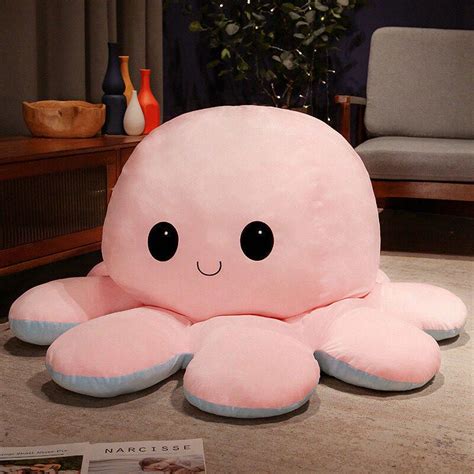 Giant Reversible Octopus Plush Giant Flip Mood Octopus Plush Toy