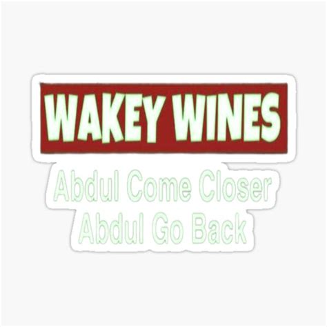 Wakey Wines Sticker For Sale By Lutfiye84 Redbubble