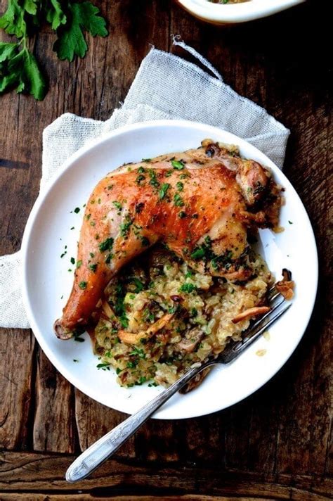 ★ take vinegar, salt, egg, black pepper powder, 1 spoon of corn flour, some rice flour. Roast Chicken on Wild Mushroom Sticky Rice "Risotto" - The ...