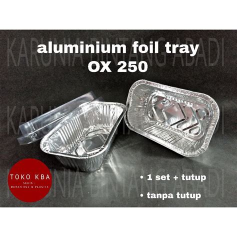 Jual Aluminium Foil Tray Ox 250 Wadah Alumunium 10 Pcs Tanpa Tutup