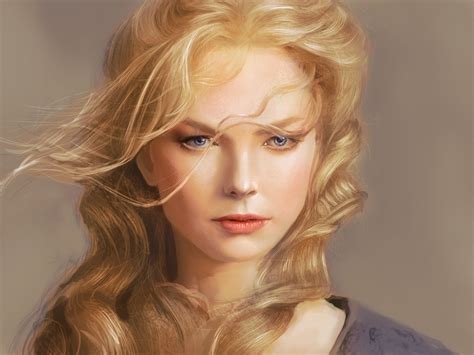 Blonde Beauty Fantasy Girl Art Girl Blonde Beauty