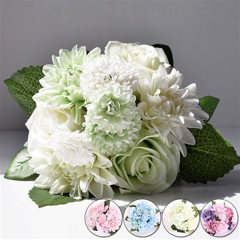 They have their advantages, but do they beat real flowers? Artificial flowers Silk flower wedding bouquet roses ...