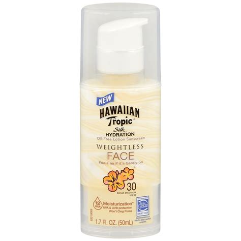 Hawaiian Tropic Silk Weightless Face Sunscreen Spf 30 17 Oz