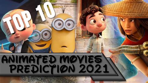 Top 10 Animated Movies 2021 My Prediction Youtube