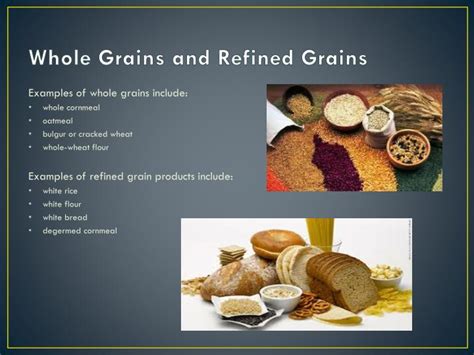 Refined grains no longer contain the bran and germ. PPT - The Food Pyramid PowerPoint Presentation - ID:2910199