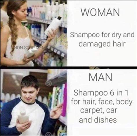 Shampoo Is Very Useful For Men Super Funny True Memes Funny Jokes