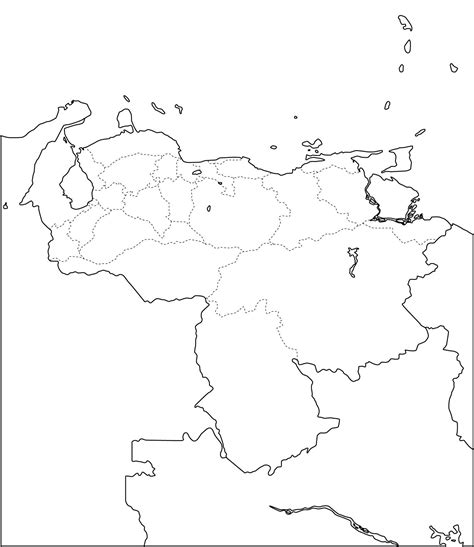 Mapa Político Mudo De Venezuela Para Imprimir Mapa De Estados De