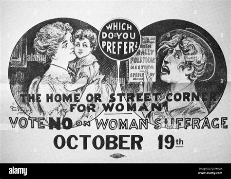 anti suffrage poster 1915 which do you prefer the home or the street corner for woman vote