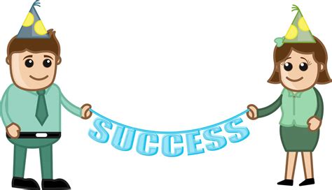 Success Party Cartoon Business Characters Royalty Free Stock Image