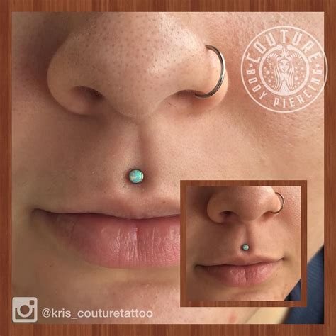 Kris Heming On Instagram Healed Philtrum Piercing With Jewelry From