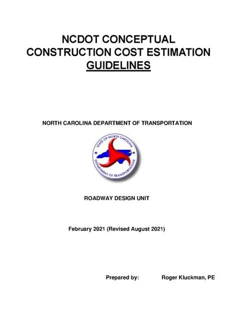 Sample Contract For Construction 83618 Ncdot Conceptual Construction