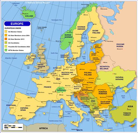 Map Of Europe Member States Of The Eu Nations Online Project