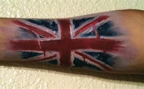 Abstract Uk Flag Arm Painting Paint Painter British Flag Union Jack