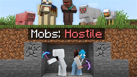 Minecraft But Every Mob Is Hostile Youtube