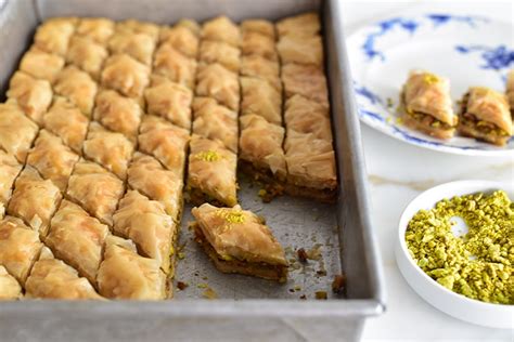 Olive Oil Baklawa With Pistachios Maureen Abood