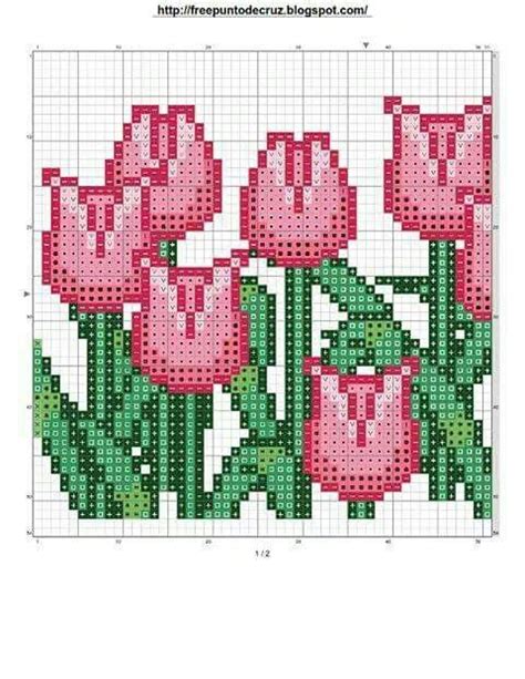 Tulipanes Cross Stitch Designs Cross Stitch Patterns Christmas Charts