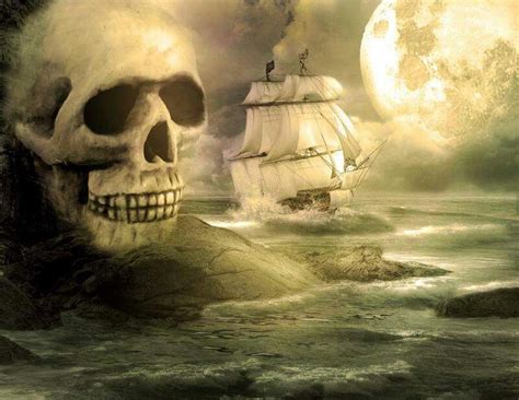 Pirates Bonehead Skull And Bones Sailing Ships Pirates Skulls Boat