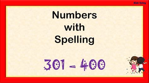 Learn Numbers From 301 400 With Spelling Learn Numbers From 301 To