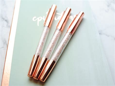 Signature Crystal Pen Rose Gold Planner Pen Swarovski Like Pen