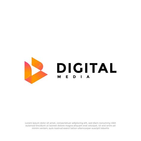 Premium Vector Digital Media Logo Vector Design Template
