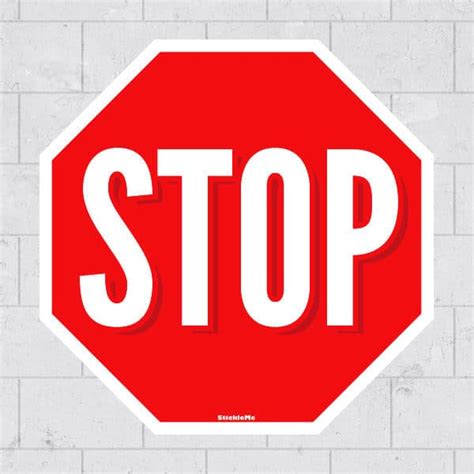 Stop Sign Wall Graphic Sticker Genius