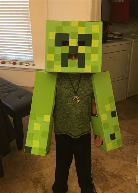 Diy Creeper Costume Minecraft Creeper Costume Holidays Halloween