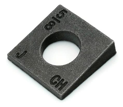 Generic Beveled Square Washers In Plain Malleable Iron 38 1 12
