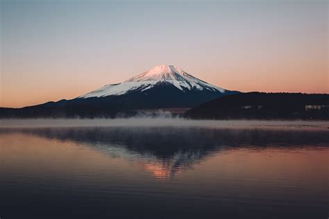 Snow Capped Mountain Mount Fuji Japan Nature Hd Wallpaper