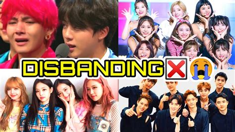 kpop idols groups disbanding years 😭 disband bts blackpink and exo youtube