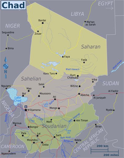Large Regions Map Of Chad Chad Africa Mapsland Maps Of The World
