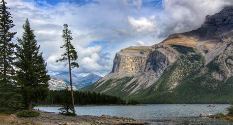 Lake And Rock Landscape Scenic At Banff National Park Alberta Canada Image Free Stock Photo