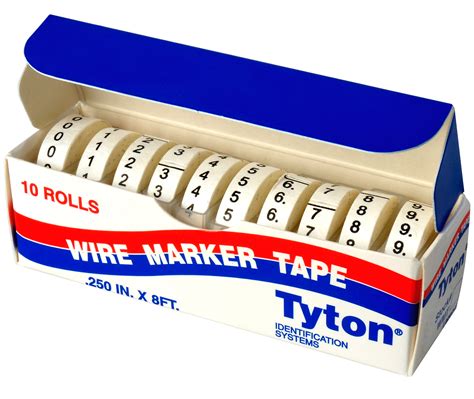 Wire Marker Tape Refills Numbered 0 9 White