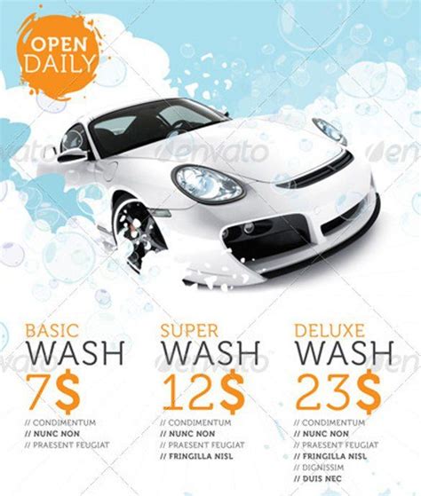 Auto Detailing Flyer Template Car Wash Flyers 40 Free Psd Eps